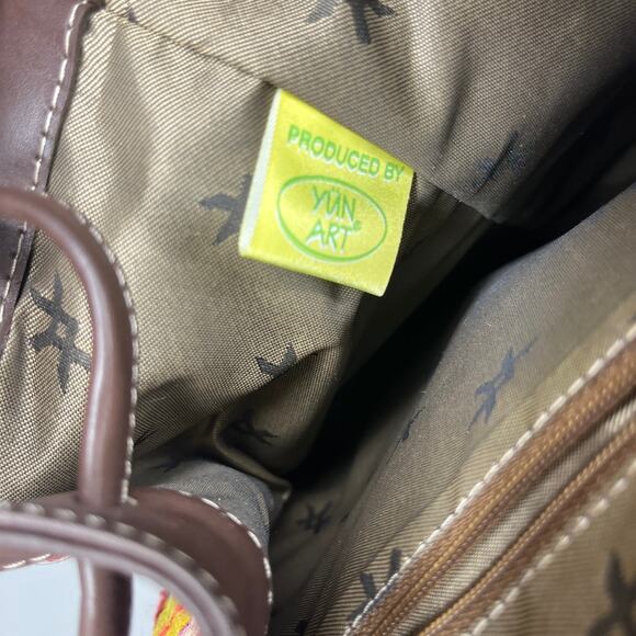 Yun Art Kilim Traditional Turkish Backpack Woven Carpet Leather Yellow - Picture 11 of 13